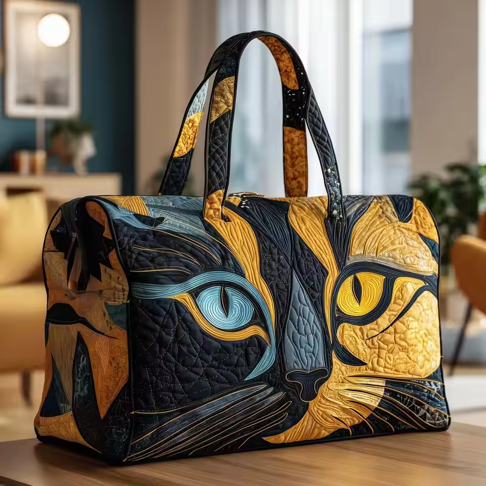 Mathilde | Sac de voyage souple fait main – sac de voyage souple motif Mathilde