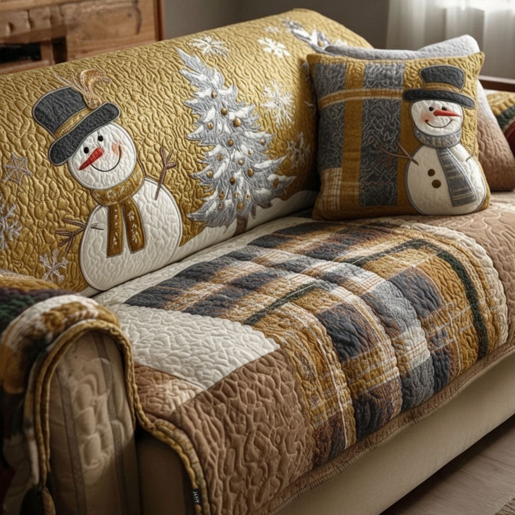 Housse de canapé matelassée – Motif de Noël