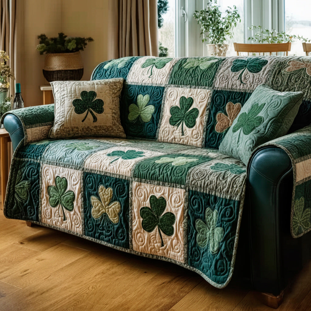 Housse de canapé matelassée – Motif celtique ancien – image 1