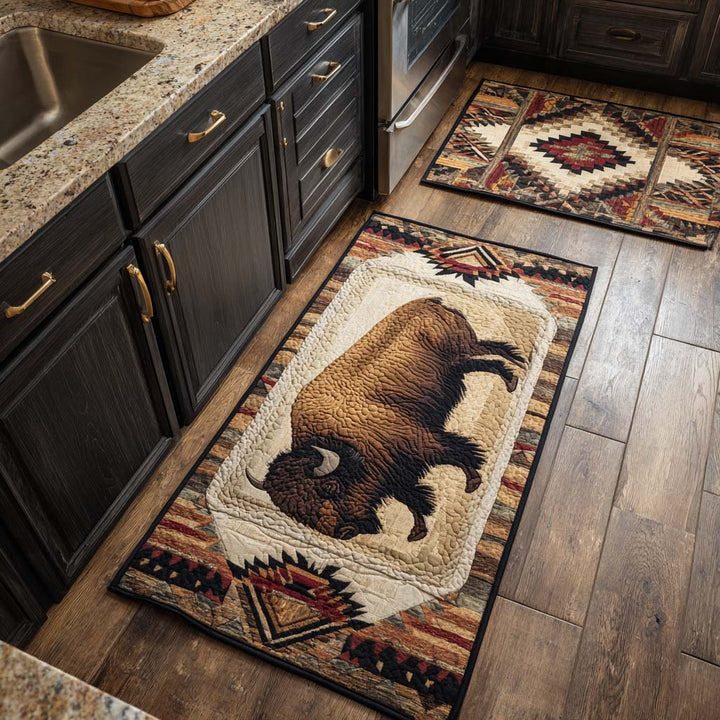 Tapis de cuisine antidérapant – Bison et esprit de la nature