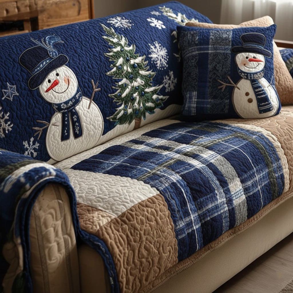 Housse de canapé matelassée – Motif de Noël