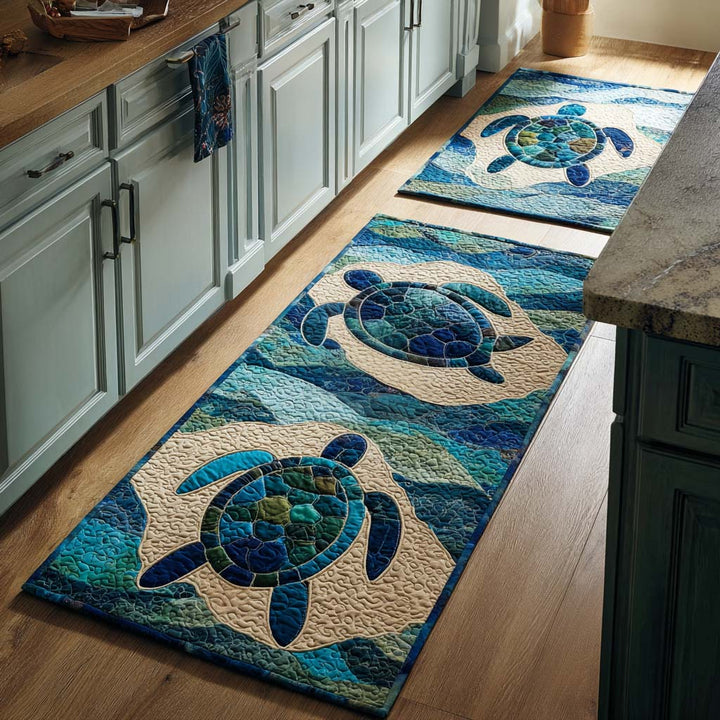 Tapis de cuisine antidérapant – Coquillages délicats