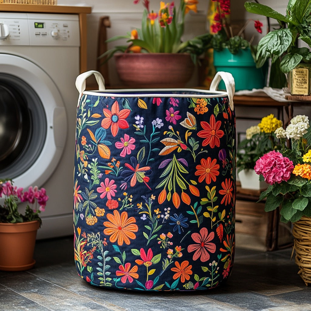 Panier à linge matelassé – Style bohème – vue 1