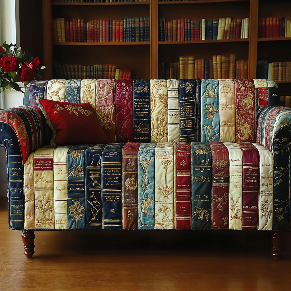 Housse de canapé matelassée – Cercle de livres – image 1