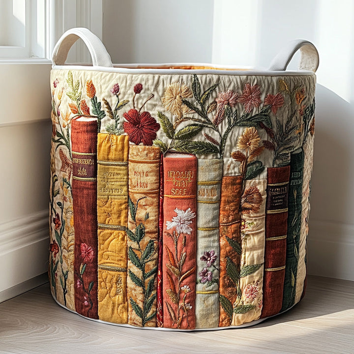 Panier à linge matelassé – Motif littéraire – vue 1