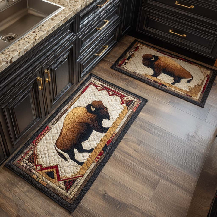 Tapis de cuisine antidérapant – Bison et esprit de la nature