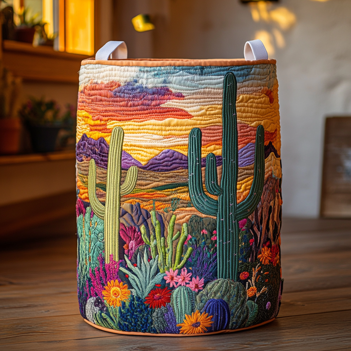 Panier à linge matelassé – Cactus – vue 1