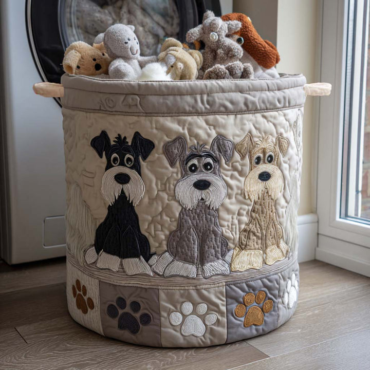 Panier à linge matelassé – Schnauzer – vue 1