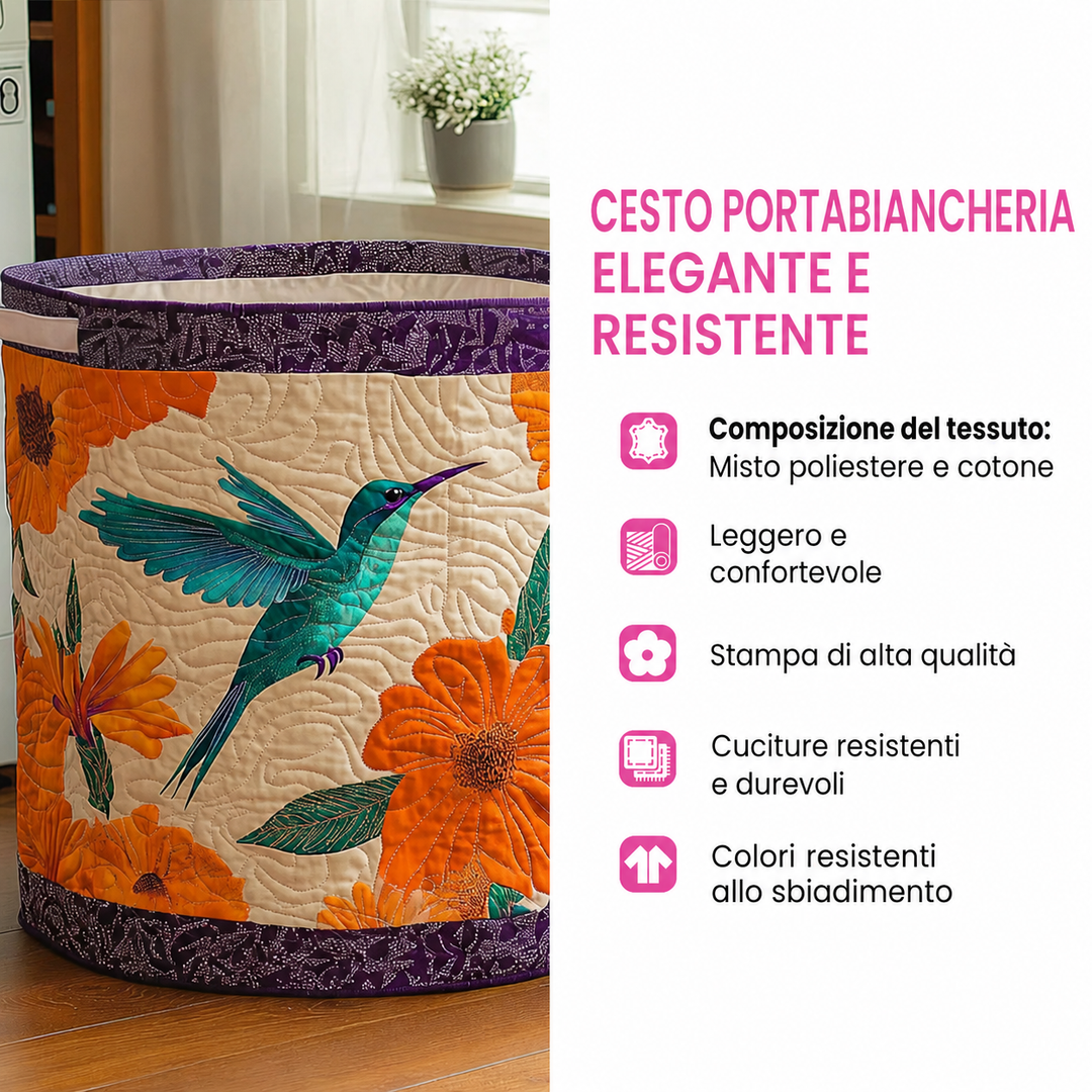 Panier à linge matelassé – Paysage forestier – vue 10