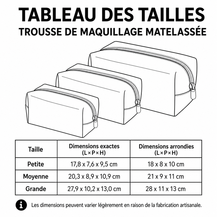 Trousse de maquillage matelassée fleur lumineuse – vue 2 – Maria Milano