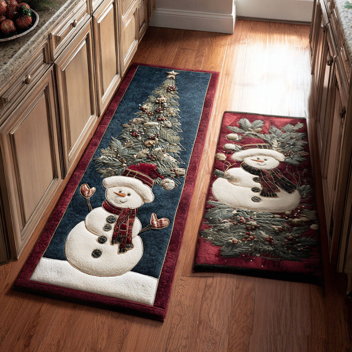 Tapis de cuisine antidérapant – Détails enneigés