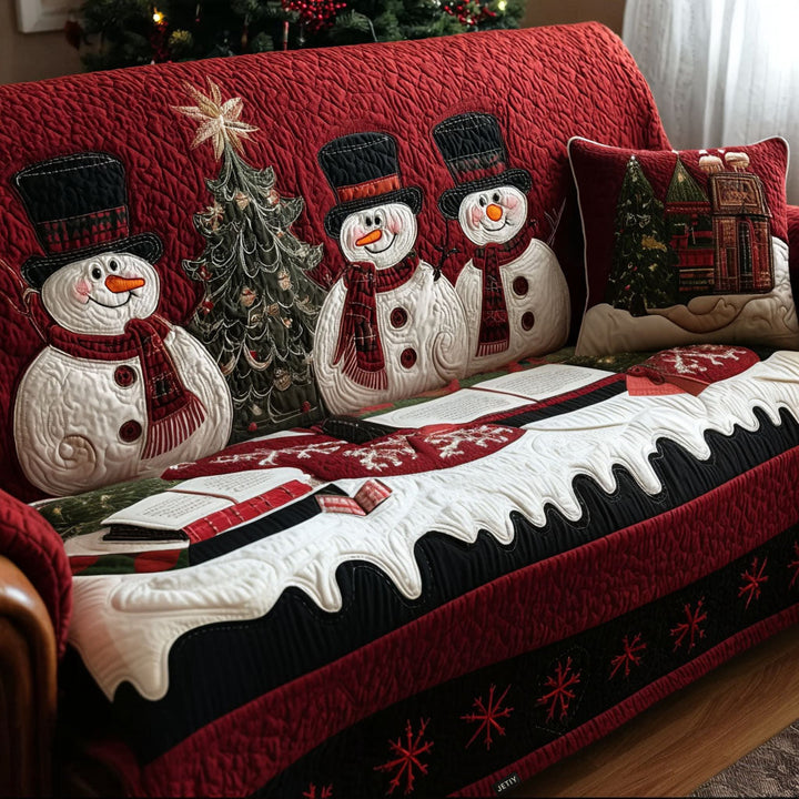 Housse de canapé matelassée – Motif de Noël – image 1