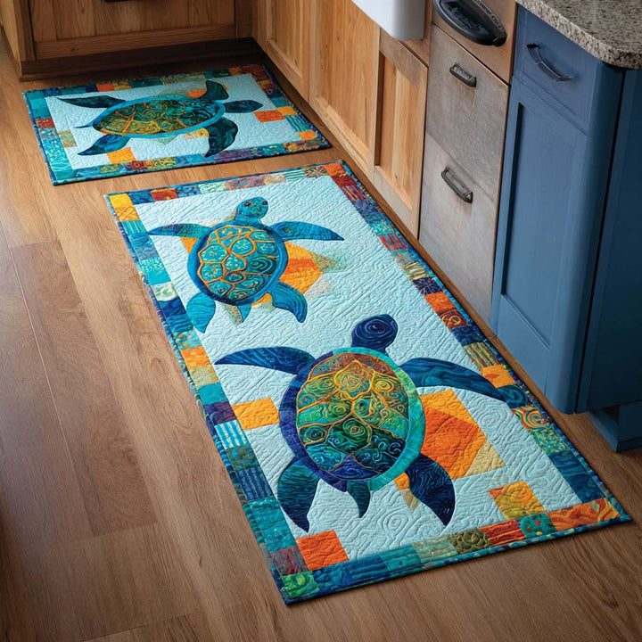 Tapis de cuisine antidérapant – Ambiance côtière apaisante