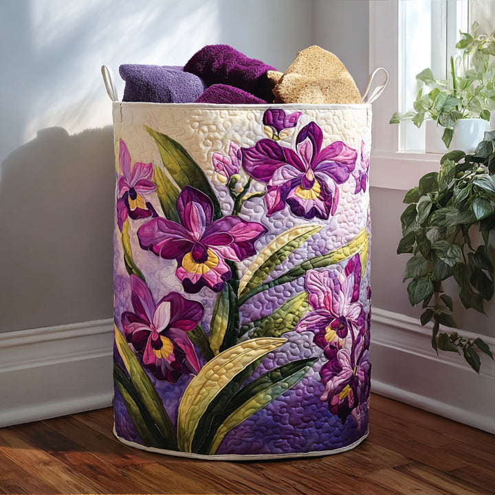 Panier à linge matelassé – Motif floral – vue 7