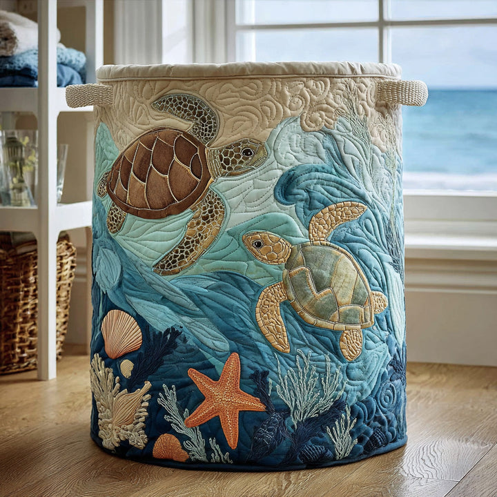 Panier à linge matelassé – Tortue marine