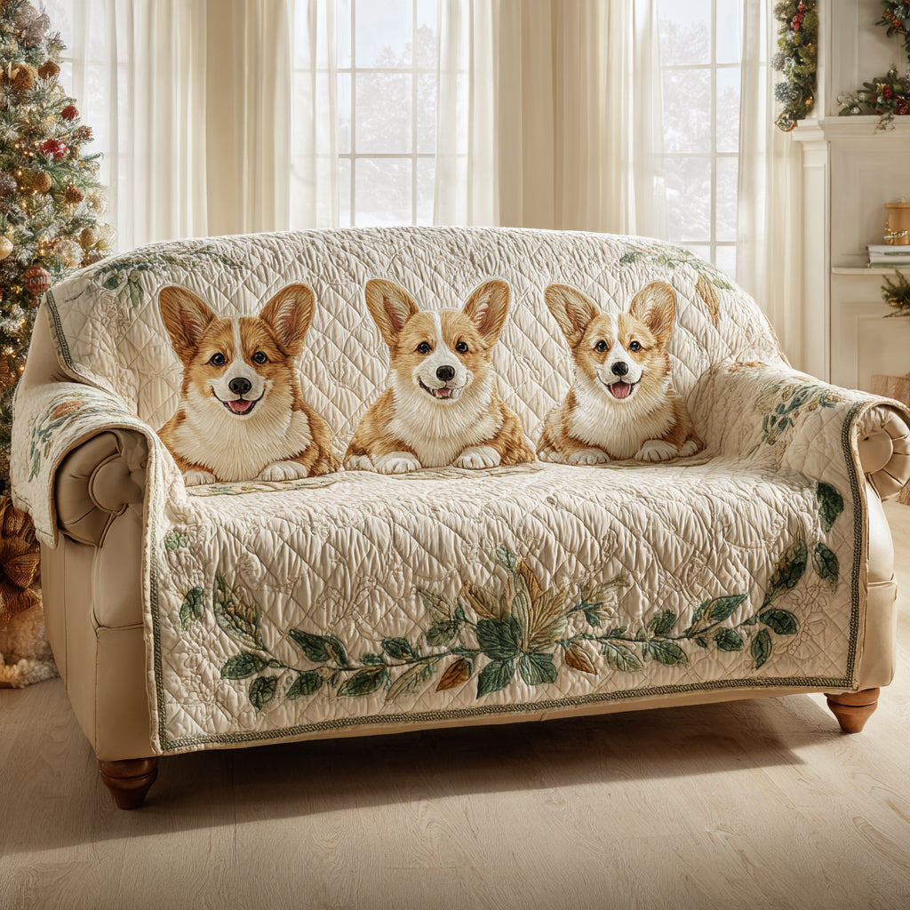 Housse de canapé matelassée – Corgi – image 1