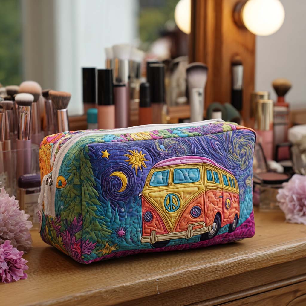 Trousse de maquillage matelassée voyage cosmique – vue 1 – Maria Milano
