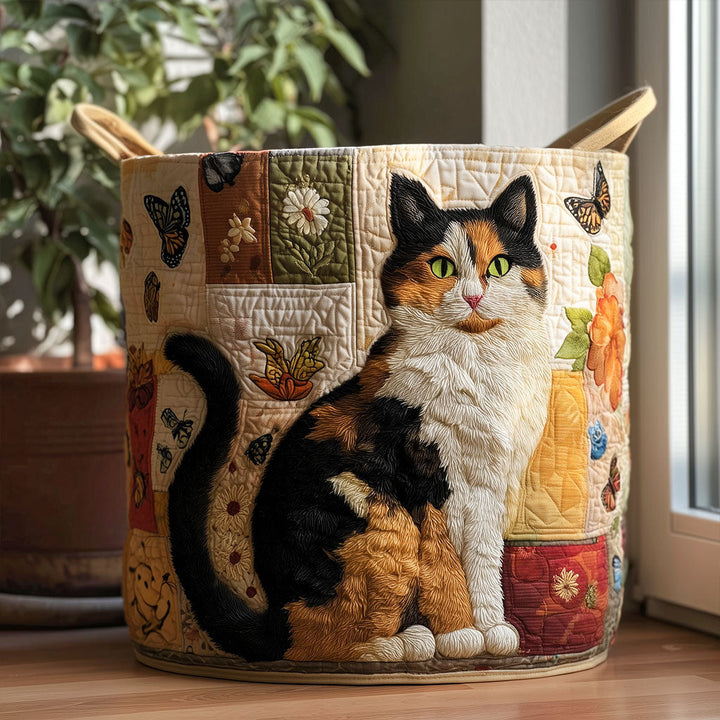 Panier à linge matelassé – Chats – vue 1