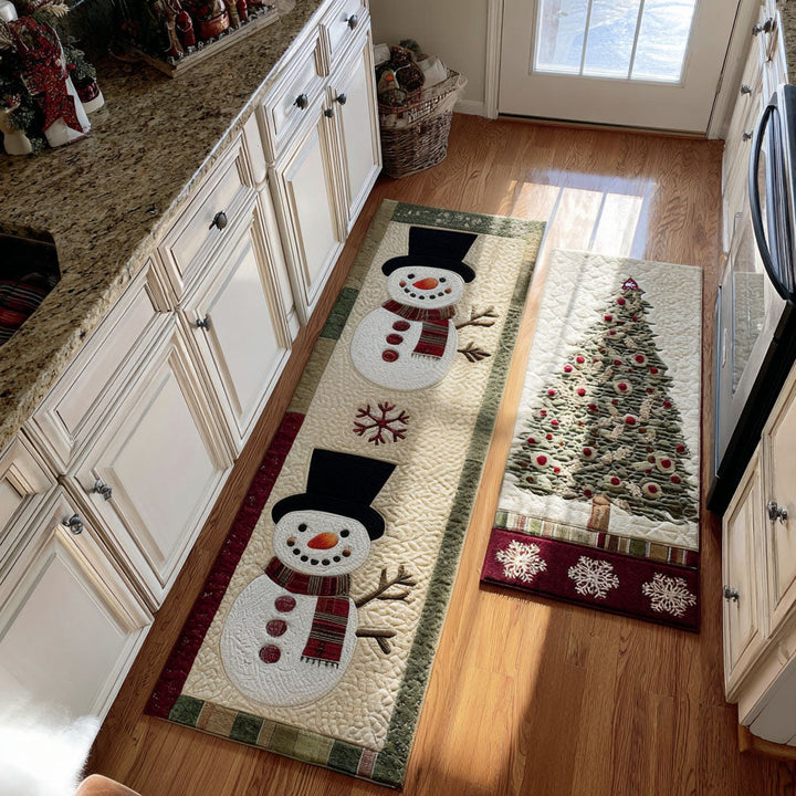 Tapis de cuisine antidérapant – Chalet d’hiver chaleureux