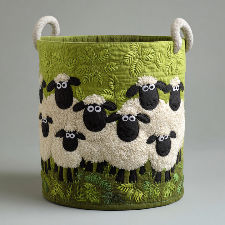 Panier à linge matelassé – Petit mouton – vue 1