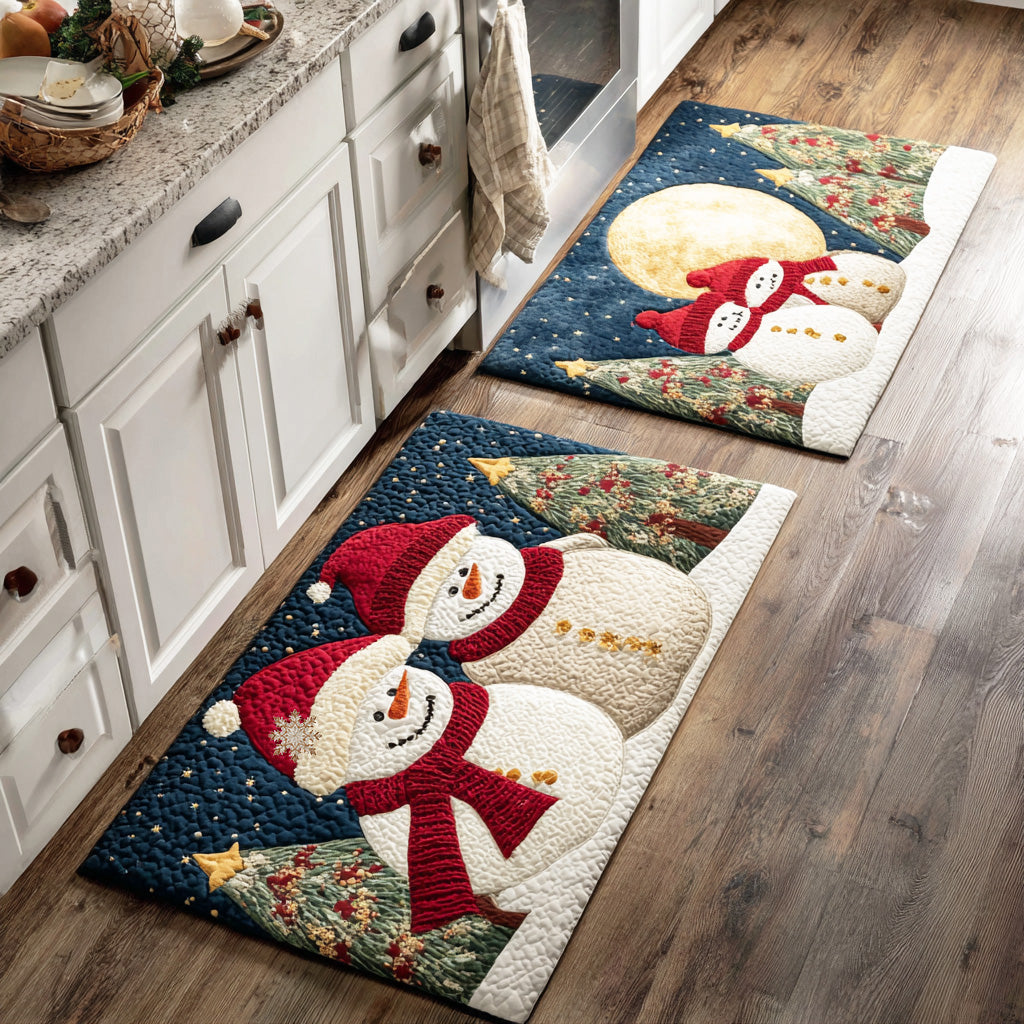 Tapis de cuisine antidérapant – Bonhomme de neige