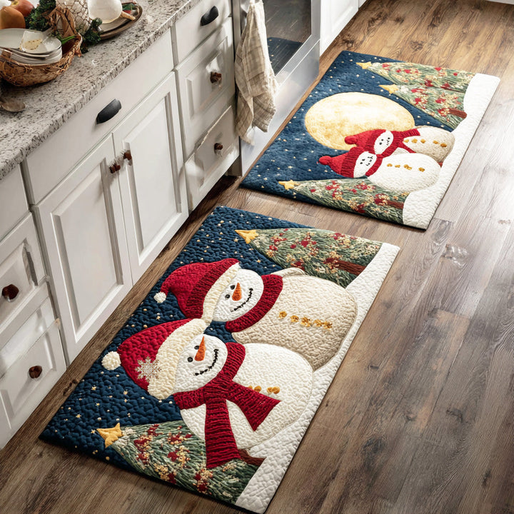 Tapis de cuisine antidérapant – Bonhomme de neige