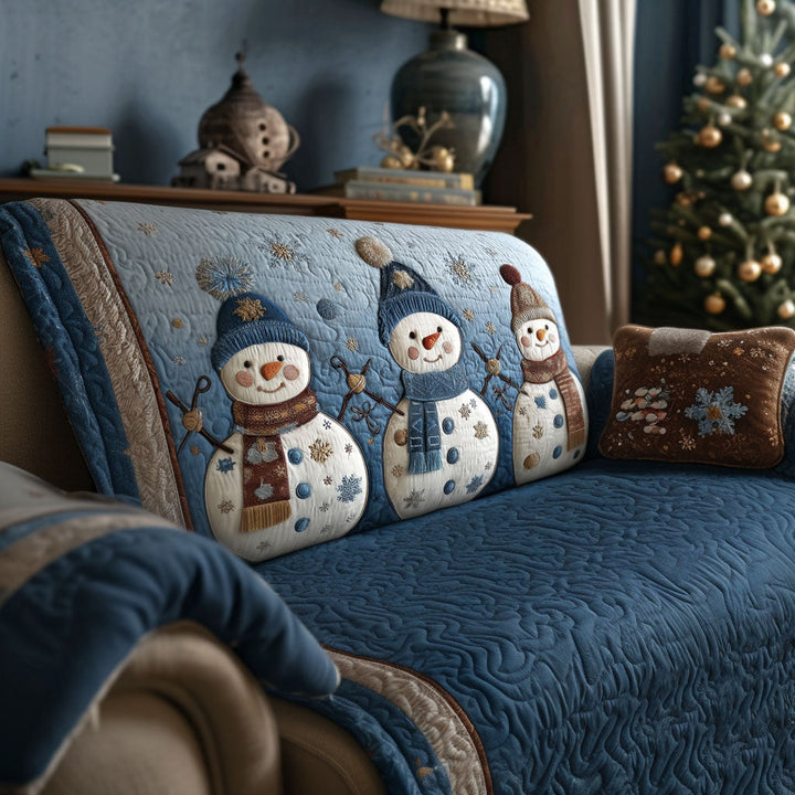 Housse de canapé matelassée – Amis de la neige – image 1