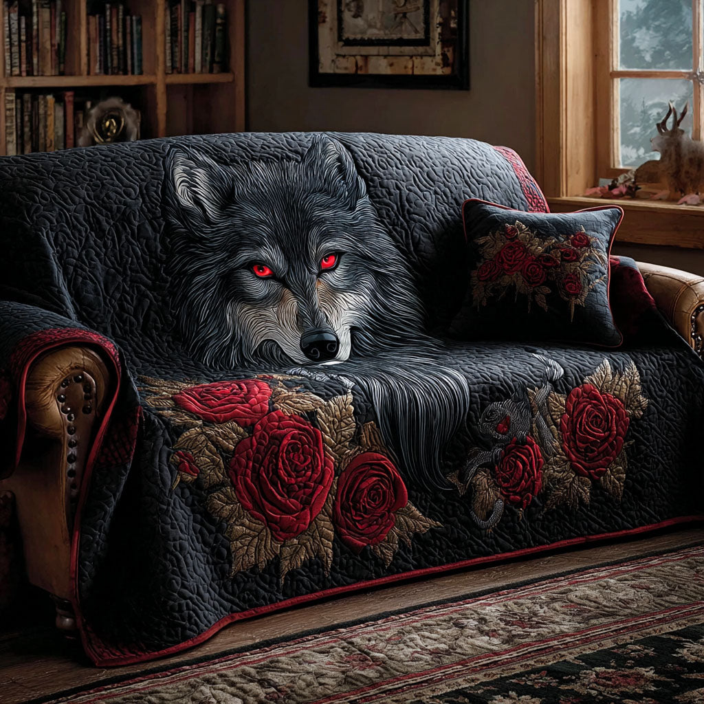 Housse de canapé matelassée – Loup – image 10