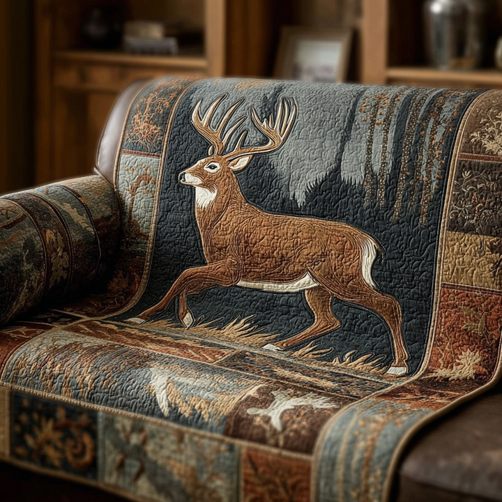 Housse de canapé matelassée – Cerfs