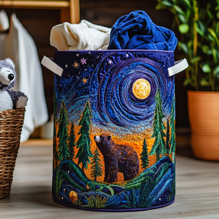 Panier à linge matelassé – Ours – vue 1