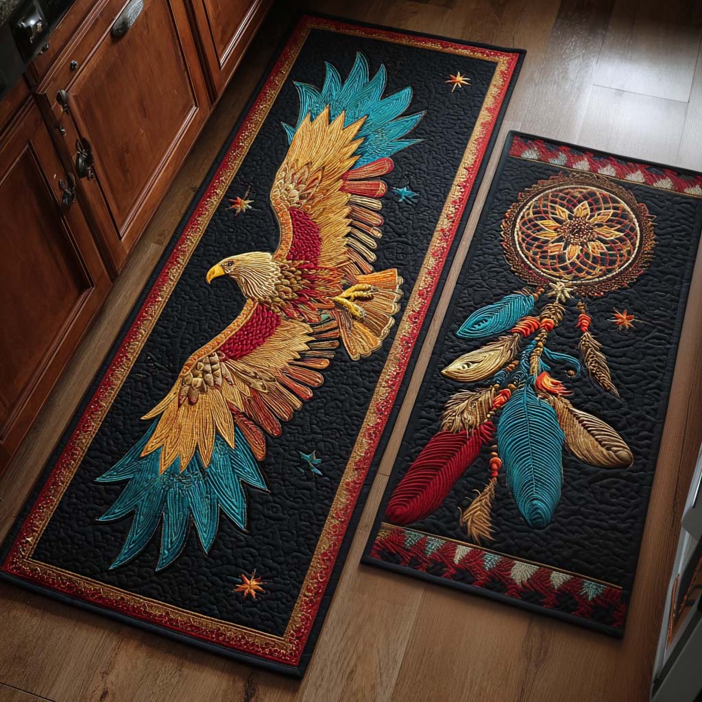 Tapis de cuisine antidérapant – Inspiration amérindienne