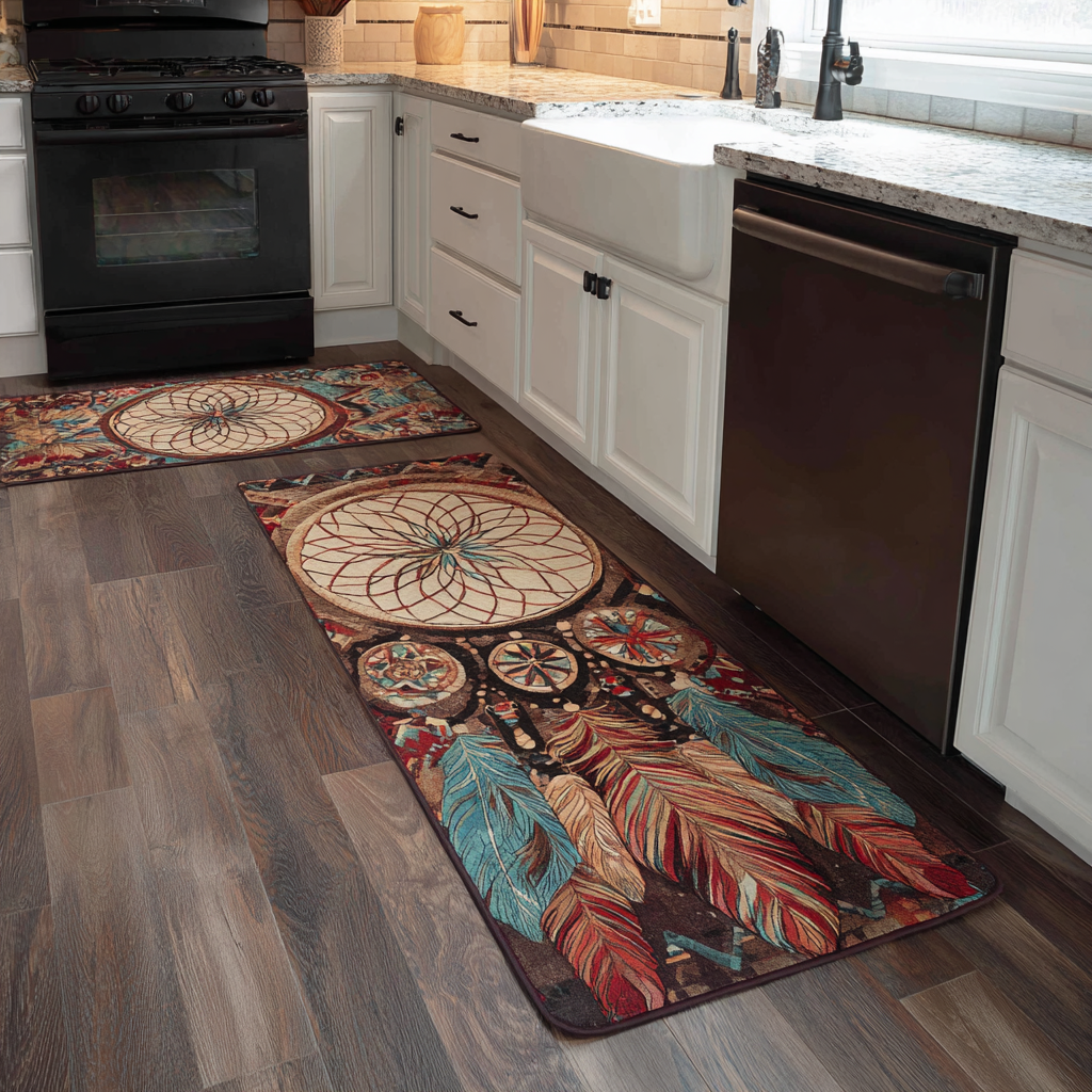 Tapis de cuisine antidérapant – Tons terreux