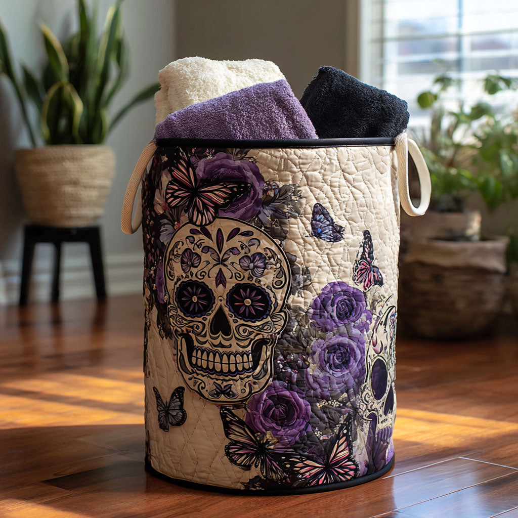 Panier à linge matelassé – Os décoratifs – vue 1