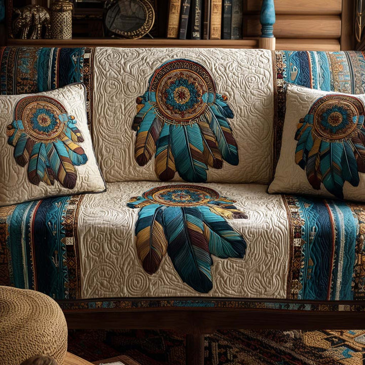 Housse de canapé matelassée – Motif décoratif