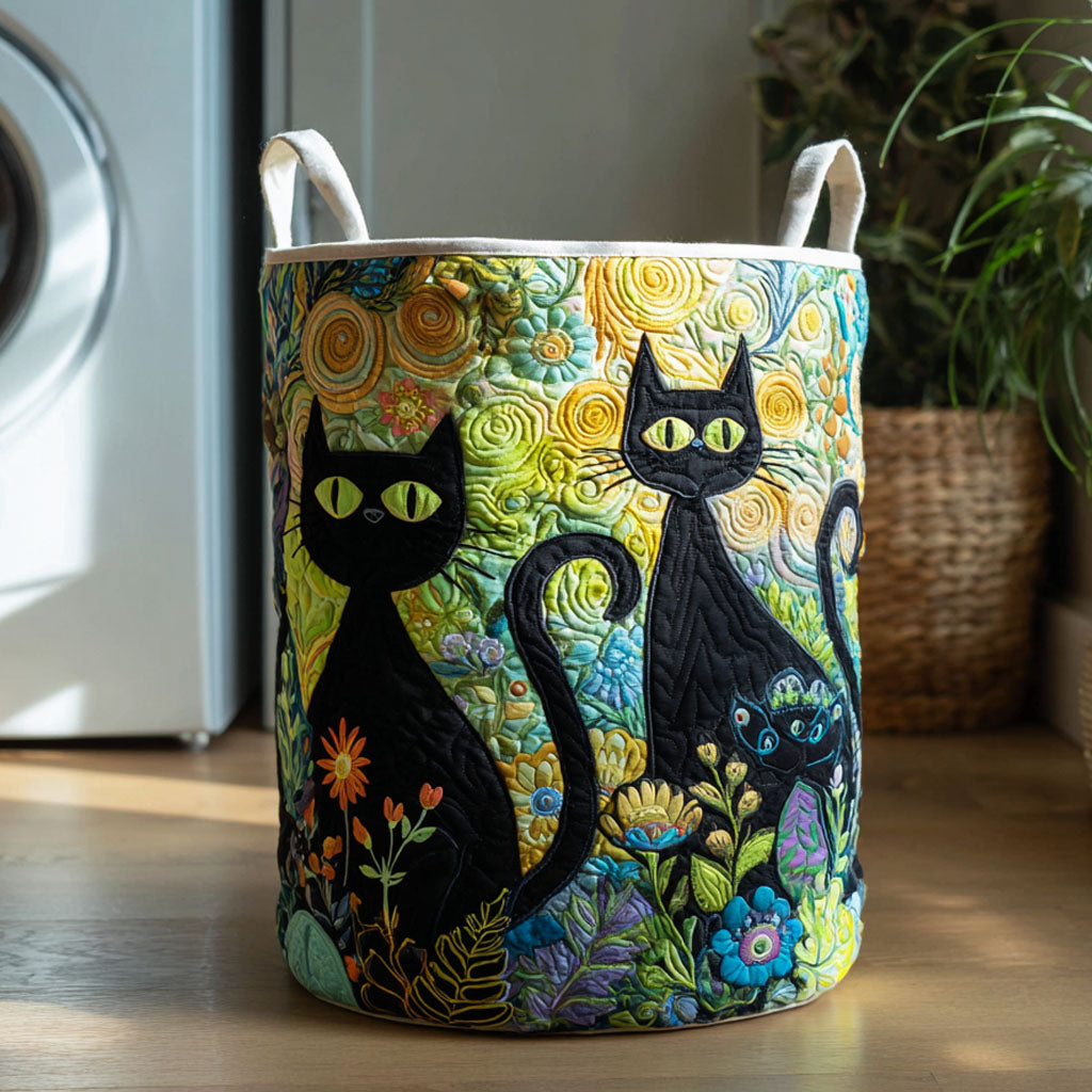 Panier à linge matelassé – Chats – vue 1