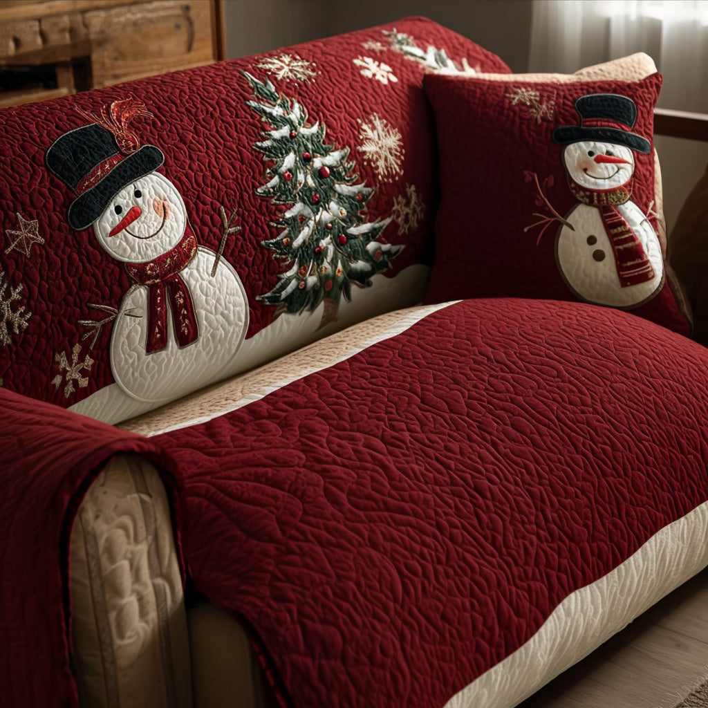 Housse de canapé matelassée – Motif de Noël – image 1