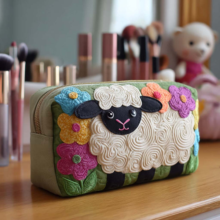 Trousse de maquillage matelassée moutons – vue 5 – Maria Milano