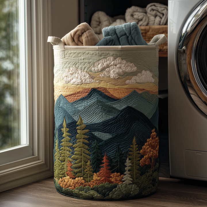 Panier à linge matelassé – Paysage naturel – vue 1
