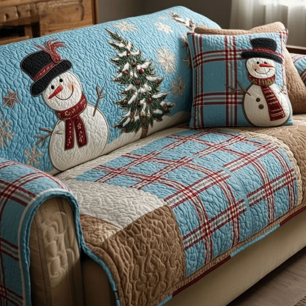 Housse de canapé matelassée – Motif de Noël