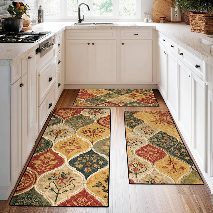 Tapis de cuisine antidérapant – Fleurs délicates