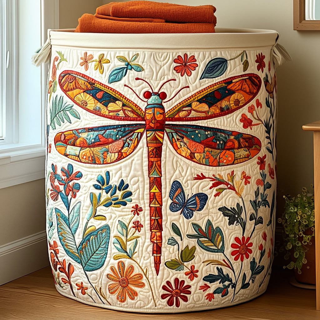 Panier à linge matelassé – Libellule – vue 6