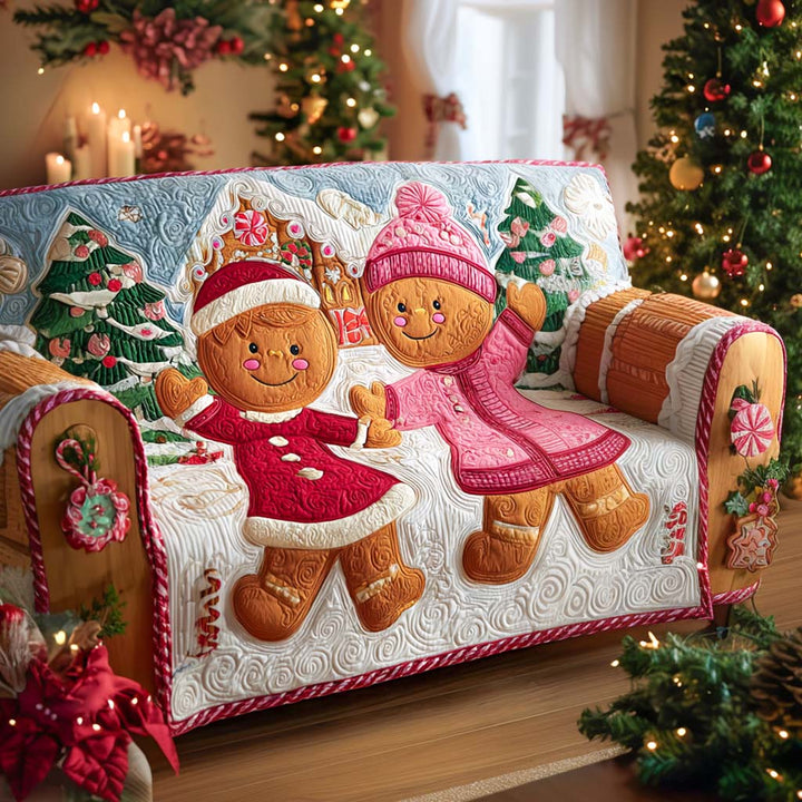 Housse de canapé matelassée – Motif de Noël