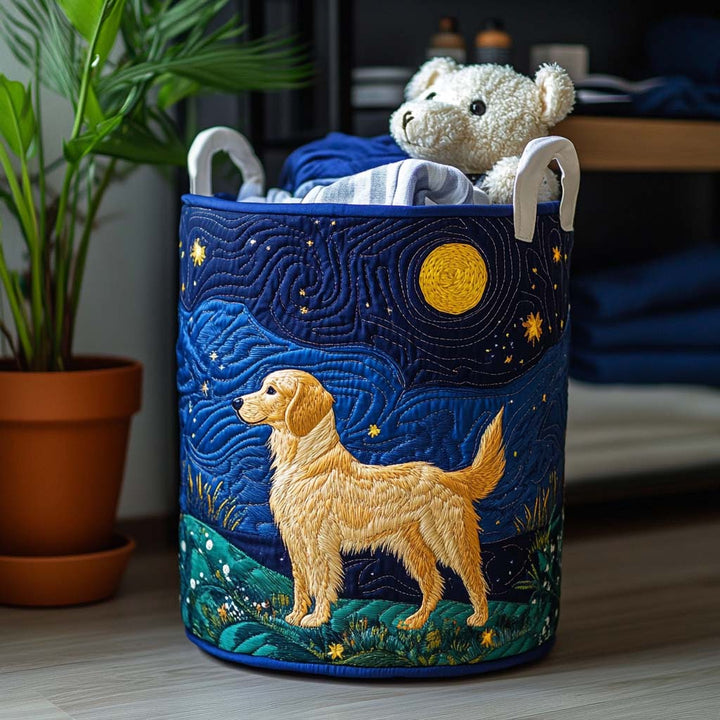 Panier à linge matelassé – Golden Retriever – vue 1