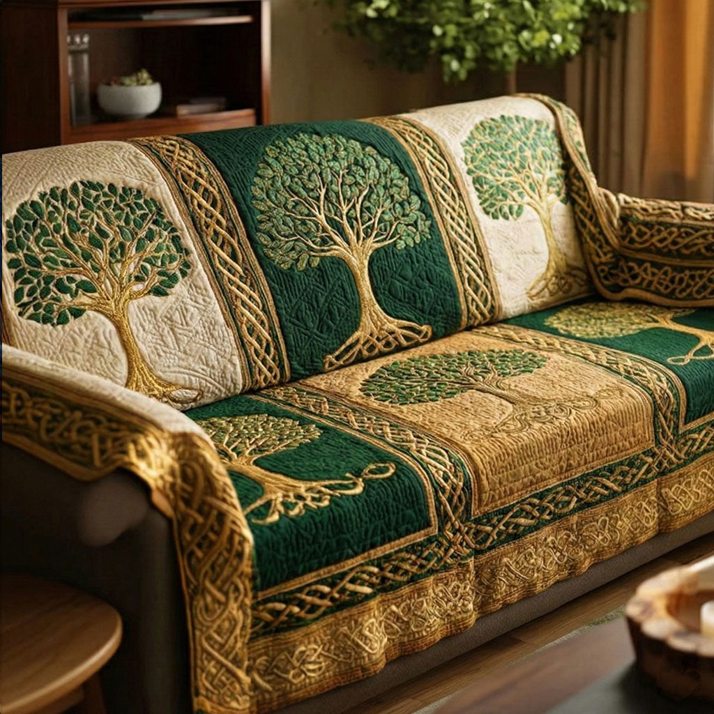 Housse de canapé matelassée – Arbre de vie