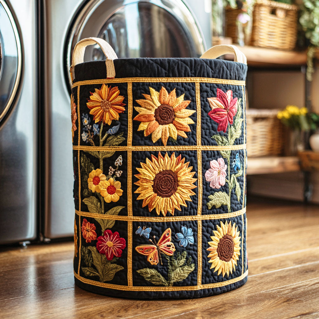 Panier à linge matelassé – Tournesol – vue 7