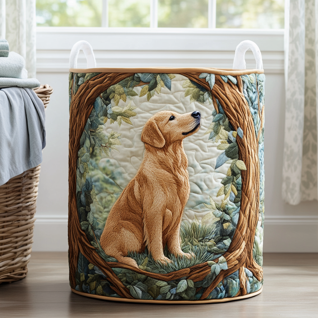 Panier à linge matelassé – Motif chiens – vue 6