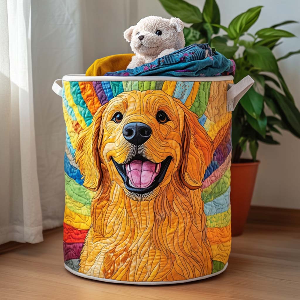 Panier à linge matelassé – Golden Retriever – vue 4