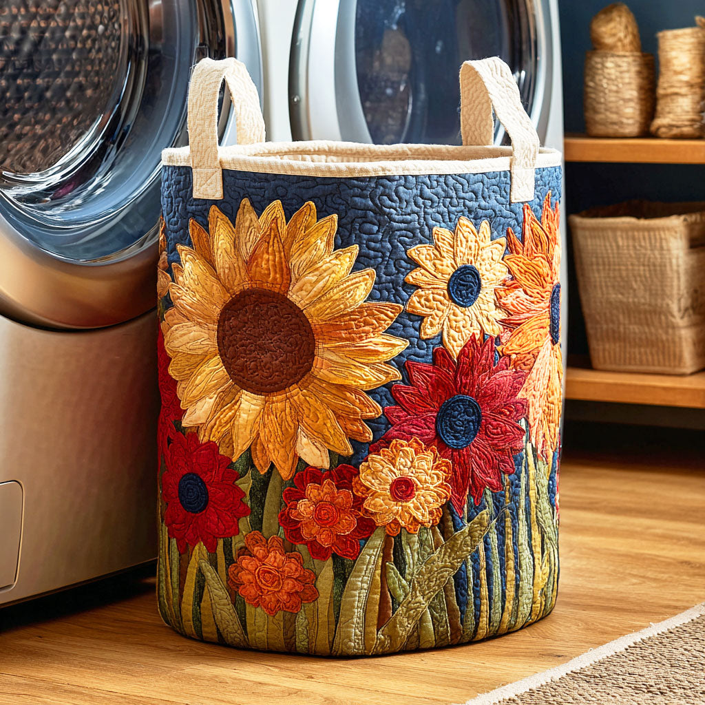 Panier à linge matelassé – Tournesol
