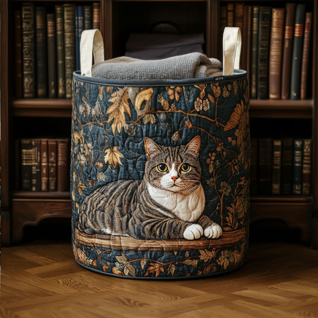 Panier à linge matelassé – Empreintes décoratives – vue 1
