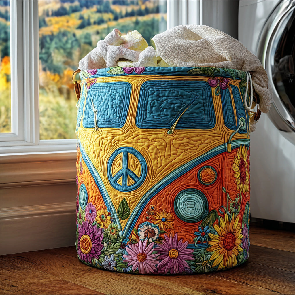 Panier à linge matelassé – Style hippie coloré – vue 4